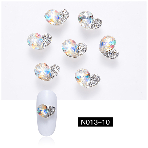 PandaHall K9 Glass Rhinestone Cabochons, with Platinum Plated Alloy Tray Settings, Nail Art Decoration Accessories, Heart, Crystal, 7x10x4mm..., Clear
PandaHall K9 Glass Rhinestone Cabochons, with Platinum Plated Alloy Tray Settings, Nail Art Decoration Accessories, Heart, Crystal, 7x10x4mm..., Clear