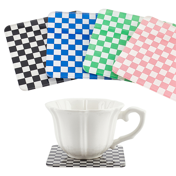 PandaHall DELORIGIN 4Pcs 4 Colors Retro Acrylic Cup Mats, Square with Chessboard Pattern Coasters, Mixed Color, 100x100x3.5mm, 1pc/color..., Multicolor
PandaHall DELORIGIN 4Pcs 4 Colors Retro Acrylic Cup Mats, Square with Chessboard Pattern Coasters, Mixed Color, 100x100x3.5mm, 1pc/color..., Multicolor