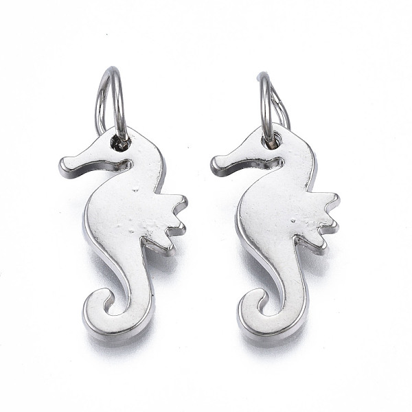 PandaHall Rack Plating Alloy Pendants, Cadmium Free & Lead Free, with Jump Rings, Sea Horse, Platinum, 22x13x1.5mm, Jump Ring: 8x1mm, 6mm...
PandaHall Rack Plating Alloy Pendants, Cadmium Free & Lead Free, with Jump Rings, Sea Horse, Platinum, 22x13x1.5mm, Jump Ring: 8x1mm, 6mm...
