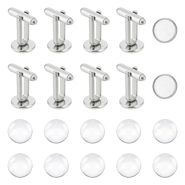 PandaHall Unicraftale Blank Dome Cufflinks Making Kit, Including 304 Stainless Steel Cuff Button, Glass Cabochons, Stainless Steel Color...
PandaHall Unicraftale Blank Dome Cufflinks Making Kit, Including 304 Stainless Steel Cuff Button, Glass Cabochons, Stainless Steel Color...