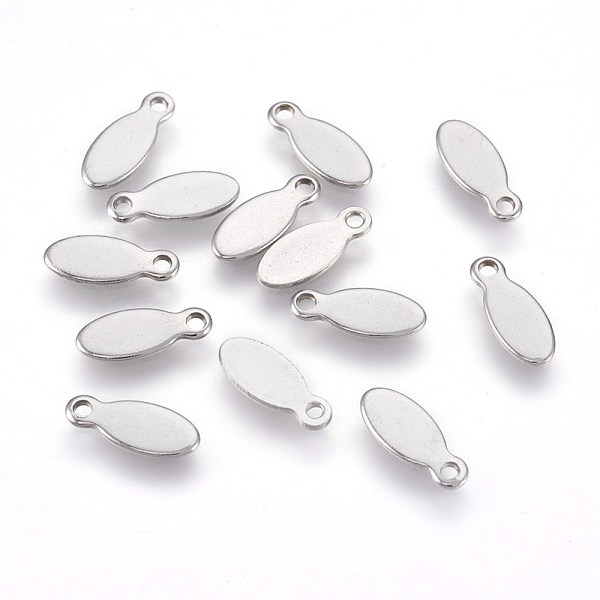 PandaHall 304 Stainless Steel Charms, Stamping Blank Tag, Oval, Stainless Steel Color, 10x4x0.6mm, Hole: 1.2mm 304 Stainless Steel Oval
PandaHall 304 Stainless Steel Charms, Stamping Blank Tag, Oval, Stainless Steel Color, 10x4x0.6mm, Hole: 1.2mm 304 Stainless Steel Oval