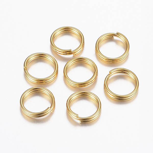 PandaHall 304 Stainless Steel Split Rings, Double Loops Jump Rings, Golden, 8x1.5mm, Inner Diameter: 6.5mm 304 Stainless Steel Ring
PandaHall 304 Stainless Steel Split Rings, Double Loops Jump Rings, Golden, 8x1.5mm, Inner Diameter: 6.5mm 304 Stainless Steel Ring