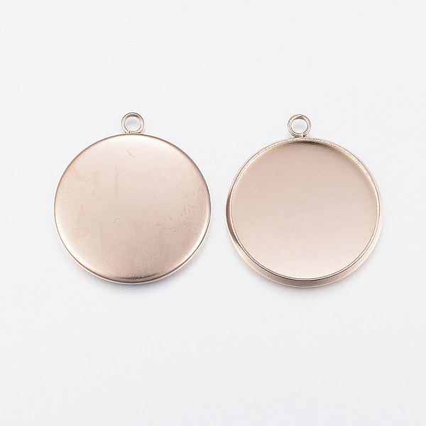 PandaHall Ion Plating(IP) 304 Stainless Steel Pendant Cabochon Settings, Plain Edge Bezel Cups, Flat Round, Rose Gold, 22.5x20x2mm, Hole...
PandaHall Ion Plating(IP) 304 Stainless Steel Pendant Cabochon Settings, Plain Edge Bezel Cups, Flat Round, Rose Gold, 22.5x20x2mm, Hole...