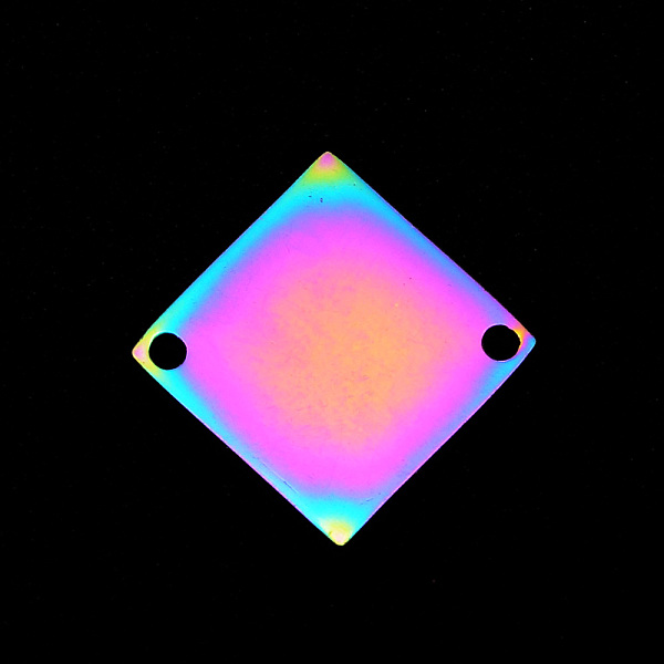 PandaHall 201 Stainless Steel Links Connectors, Laser Cut, Rhombus, Rainbow Color, 16x16x1mm, Hole: 1.4mm, Diagonal Length: 16mm, Side...
PandaHall 201 Stainless Steel Links Connectors, Laser Cut, Rhombus, Rainbow Color, 16x16x1mm, Hole: 1.4mm, Diagonal Length: 16mm, Side...