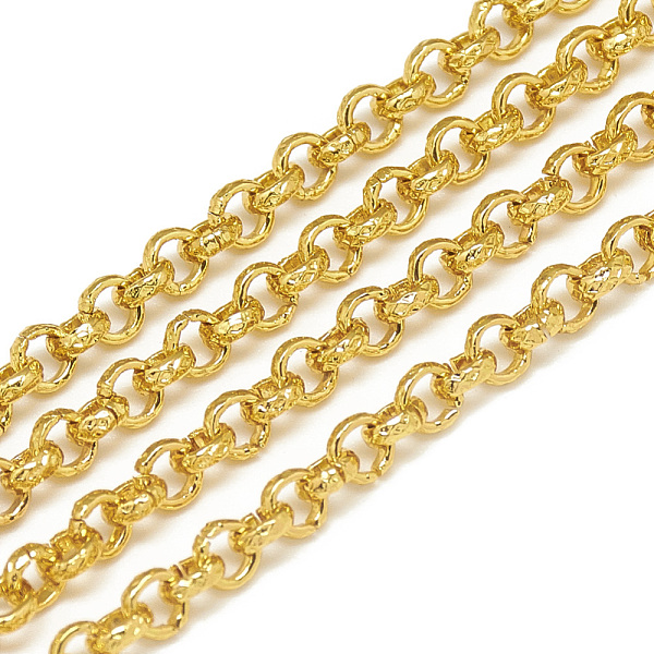 PandaHall Aluminum Rolo Chains, Belcher Chains, Textured, Unwelded, Gold, 3.6x1.4mm Aluminum Gold
PandaHall Aluminum Rolo Chains, Belcher Chains, Textured, Unwelded, Gold, 3.6x1.4mm Aluminum Gold