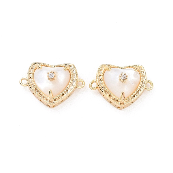 PandaHall Natural Shell Connector Charms, Heart Links, with Brass Clear Cubic Zirconia Findings, Real 18K Gold Plated, 10x14x6.5mm, Hole...
PandaHall Natural Shell Connector Charms, Heart Links, with Brass Clear Cubic Zirconia Findings, Real 18K Gold Plated, 10x14x6.5mm, Hole...