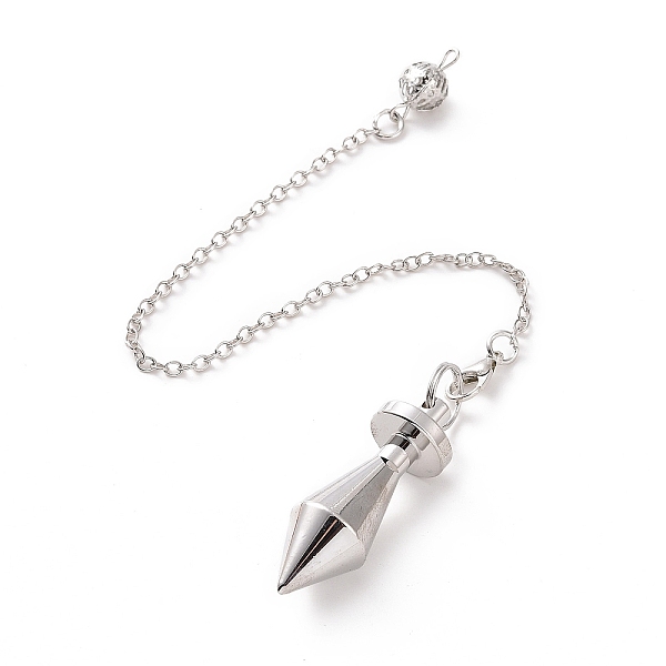 PandaHall Brass Dowsing Pendulum Big Pointed Pendants, with Lobster Claw Clasps, Bicone, Cadmium Free & Lead Free, Platinum, 232mm, Hole...
PandaHall Brass Dowsing Pendulum Big Pointed Pendants, with Lobster Claw Clasps, Bicone, Cadmium Free & Lead Free, Platinum, 232mm, Hole...