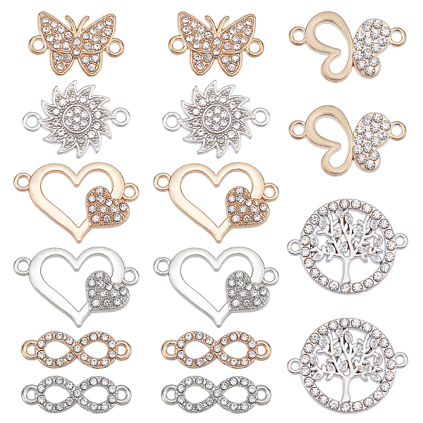 PandaHall SUNNYCLUE 1 Box 32Pcs 8 Styles Heart Link Charms Alloy Connector Charms Hollow Rhinestone Love Charm Metal Tree Butterfly..., Clear
PandaHall SUNNYCLUE 1 Box 32Pcs 8 Styles Heart Link Charms Alloy Connector Charms Hollow Rhinestone Love Charm Metal Tree Butterfly..., Clear