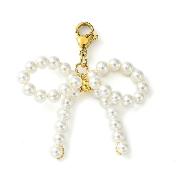 PandaHall Shell Pearl Bowknot Pendant Decorations, with 304 Stainless Steel Lobster Claw Clasps, White, 43mm 304 Stainless Steel Bowknot...
PandaHall Shell Pearl Bowknot Pendant Decorations, with 304 Stainless Steel Lobster Claw Clasps, White, 43mm 304 Stainless Steel Bowknot...