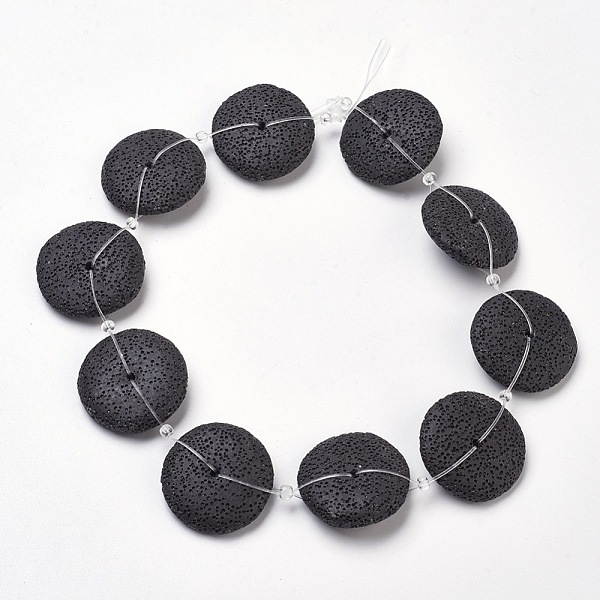 PandaHall Natural Lava Rock Beads Strands, Dyed, Flat Round, Black, 32~33x9mm, Hole: 2mm, about 10pcs/strand, 14.9 inch(38cm) Lava Rock Flat...
PandaHall Natural Lava Rock Beads Strands, Dyed, Flat Round, Black, 32~33x9mm, Hole: 2mm, about 10pcs/strand, 14.9 inch(38cm) Lava Rock Flat...