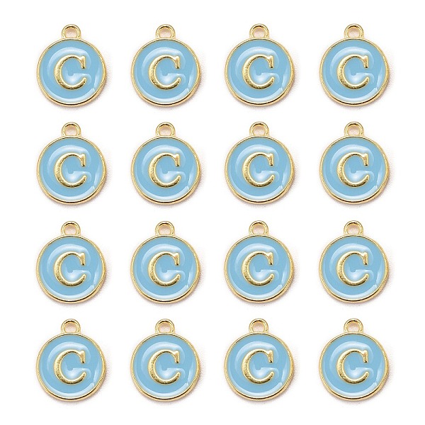 PandaHall Golden Plated Alloy Enamel Charms, Cadmium Free & Lead Free, Enamelled Sequins, Flat Round, Sky Blue, Letter.C, 14x12x2mm, Hole...
PandaHall Golden Plated Alloy Enamel Charms, Cadmium Free & Lead Free, Enamelled Sequins, Flat Round, Sky Blue, Letter.C, 14x12x2mm, Hole...