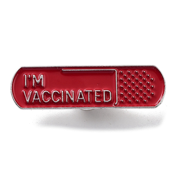 PandaHall Medical Topics Word I'M VACCINATED Zinc Alloy Brooches, Enamel Pins, FireBrick, 12.5x44x1.5mm Alloy+Enamel Red
PandaHall Medical Topics Word I'M VACCINATED Zinc Alloy Brooches, Enamel Pins, FireBrick, 12.5x44x1.5mm Alloy+Enamel Red