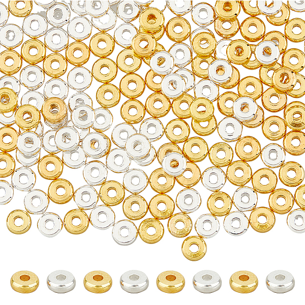 PandaHall DICOSMETIC 200Pcs 2 Colors Flat Round Brass Spacer Beads, Golden & Silver, 4x1.5mm, Hole: 1.5mm, 100pcs/color Brass Flat Round
PandaHall DICOSMETIC 200Pcs 2 Colors Flat Round Brass Spacer Beads, Golden & Silver, 4x1.5mm, Hole: 1.5mm, 100pcs/color Brass Flat Round