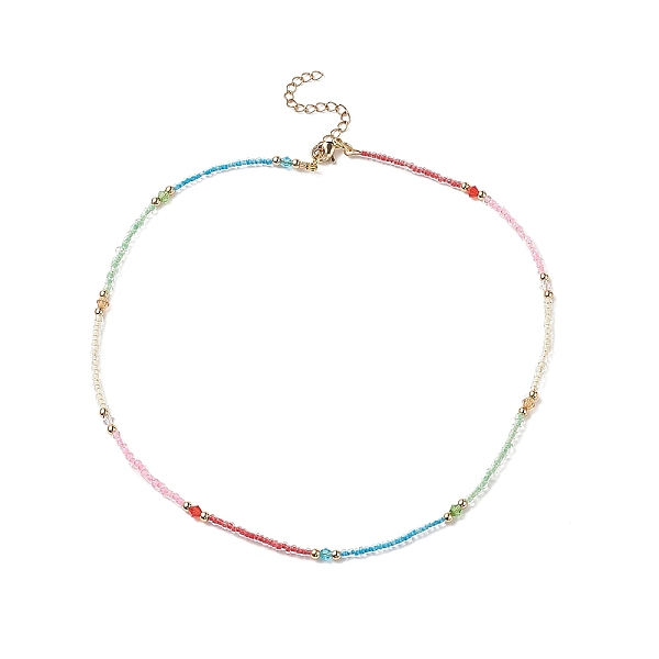 PandaHall Glass & Brass Beaded Necklaces, Rainbow Color Bead Choker Necklace with 304 Stainless Steel Lobster Claw Clasps for Women...
PandaHall Glass & Brass Beaded Necklaces, Rainbow Color Bead Choker Necklace with 304 Stainless Steel Lobster Claw Clasps for Women...