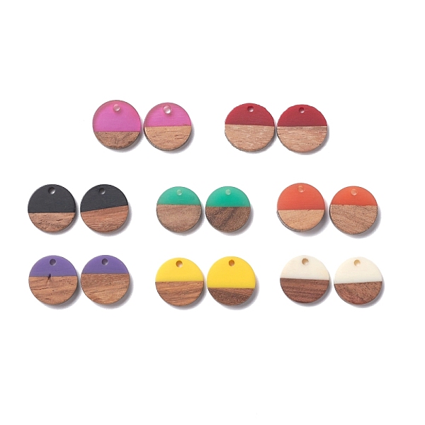 PandaHall 8 Colors Resin & Walnut Wood Pendants, Flat Round, Mixed Color, 15~15.5x3~4mm, Hole: 1.8mm, 2pcs/color, 16pcs/set Resin+Wood Flat..., Multicolor
PandaHall 8 Colors Resin & Walnut Wood Pendants, Flat Round, Mixed Color, 15~15.5x3~4mm, Hole: 1.8mm, 2pcs/color, 16pcs/set Resin+Wood Flat..., Multicolor