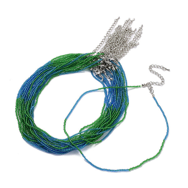 PandaHall Faceted Rondelle Glass Beaded Necklace for Women, with Alloy Clasps, Royal Blue, 15.16~15.94 inch(38.5~40.5cm), 2mm Glass Rondelle
PandaHall Faceted Rondelle Glass Beaded Necklace for Women, with Alloy Clasps, Royal Blue, 15.16~15.94 inch(38.5~40.5cm), 2mm Glass Rondelle