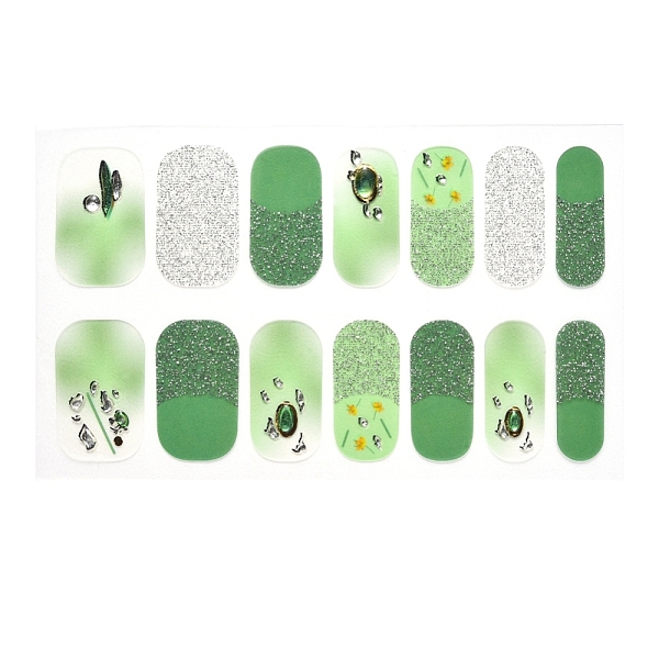 PandaHall Full Cover Ombre Nails Wraps, Glitter Powder Color Street Nail Strips, Self-Adhesive, for Nail Tips Decorations, Green, 24x8mm...
PandaHall Full Cover Ombre Nails Wraps, Glitter Powder Color Street Nail Strips, Self-Adhesive, for Nail Tips Decorations, Green, 24x8mm...