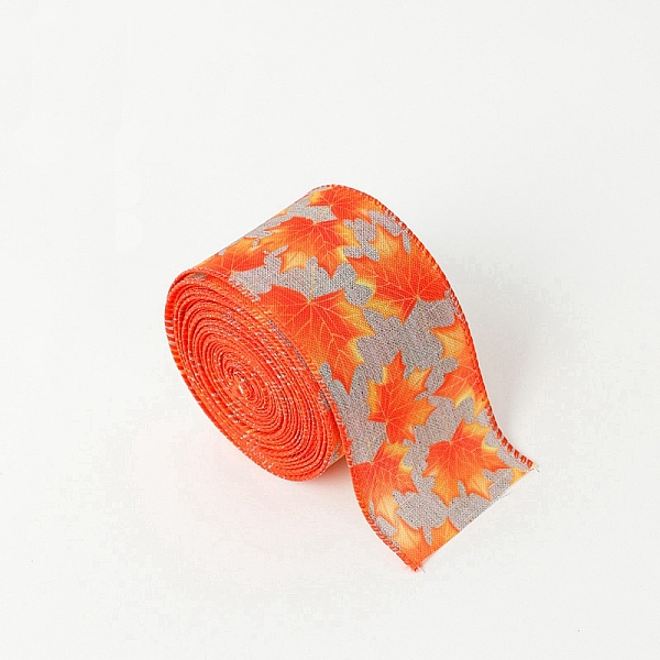 PandaHall 10M Thanksgiving Day Theme Wired Linen Ribbon, Maple Leaf Pattern, Orange Red, 2-1/2 inch(63mm), about 10.94 Yards(10m)/Roll Cloth...
PandaHall 10M Thanksgiving Day Theme Wired Linen Ribbon, Maple Leaf Pattern, Orange Red, 2-1/2 inch(63mm), about 10.94 Yards(10m)/Roll Cloth...