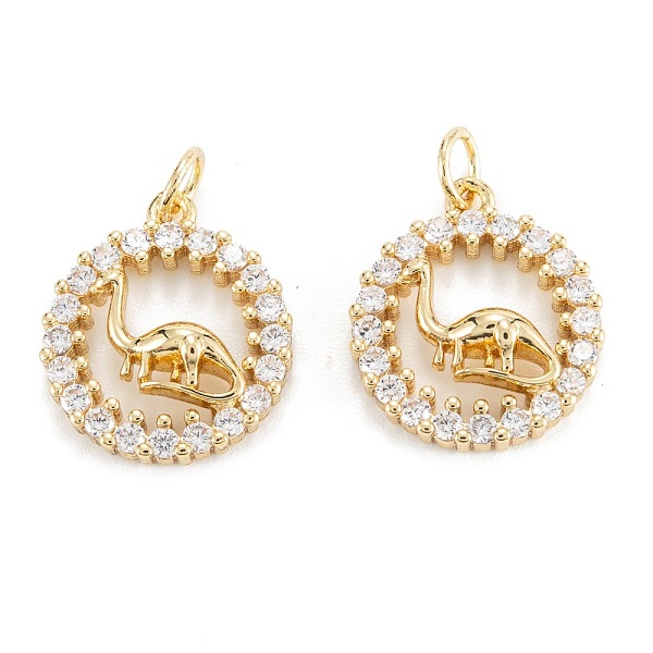PandaHall Brass Micro Pave Clear Cubic Zirconia Pendants, Long-Lasting Plated, Flat Round with Dinosaur, Real 18K Gold Plated, 17x14.5x4mm...
PandaHall Brass Micro Pave Clear Cubic Zirconia Pendants, Long-Lasting Plated, Flat Round with Dinosaur, Real 18K Gold Plated, 17x14.5x4mm...