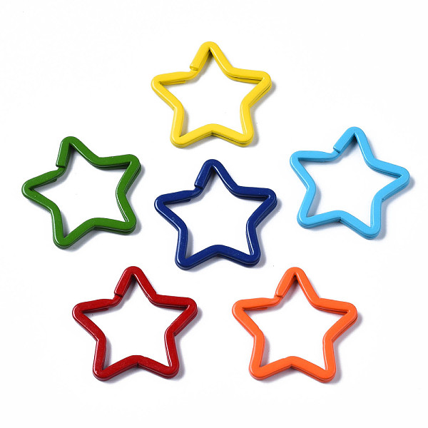 PandaHall Spray Painted Iron Split Key Rings, Keychain Clasp Findings, Star, Mixed Color, 33.5x35x3mm, Inner Diameter: 22.5x27mm Iron Star..., Multicolor
PandaHall Spray Painted Iron Split Key Rings, Keychain Clasp Findings, Star, Mixed Color, 33.5x35x3mm, Inner Diameter: 22.5x27mm Iron Star..., Multicolor