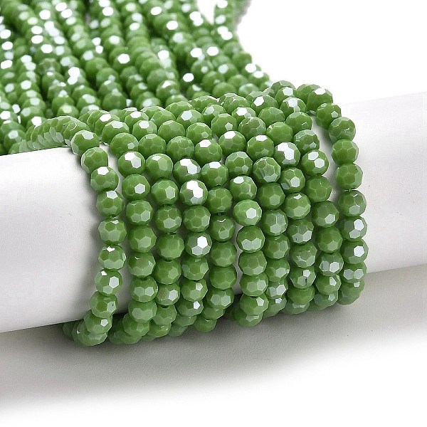 PandaHall Electroplate Opaque Glass Beads Strands, Faceted(32 Facets), Pearl Luster Plated, Round, Green Yellow, 4mm, Hole: 0.7mm, about...
PandaHall Electroplate Opaque Glass Beads Strands, Faceted(32 Facets), Pearl Luster Plated, Round, Green Yellow, 4mm, Hole: 0.7mm, about...