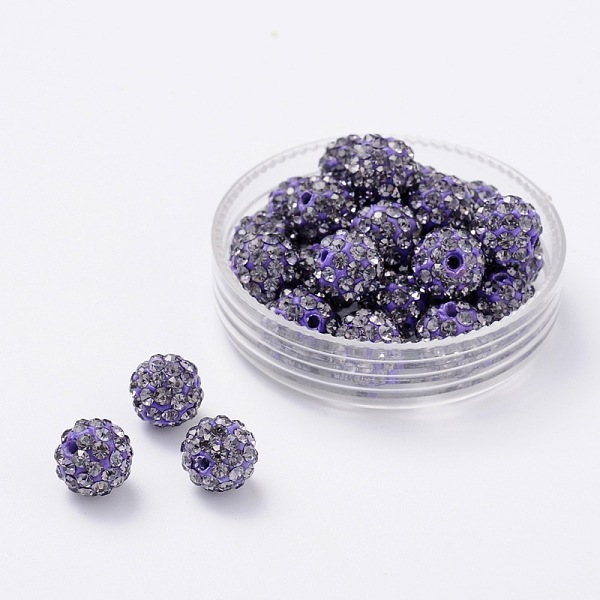PandaHall Pave Disco Ball Beads, Polymer Clay Rhinestone Beads, Grade A, Round, Tanzanite, PP14(2~2.1mm), 10mm, Hole: 1.0~1.2mm Polymer..., Purple
PandaHall Pave Disco Ball Beads, Polymer Clay Rhinestone Beads, Grade A, Round, Tanzanite, PP14(2~2.1mm), 10mm, Hole: 1.0~1.2mm Polymer..., Purple