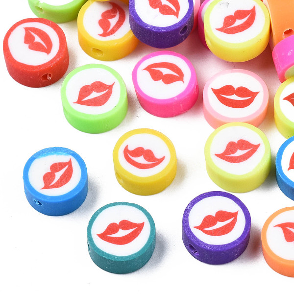 PandaHall Handmade Polymer Clay Beads, Flat Round with Mouth, Mixed Color, 9.5~10x4~4.5mm, Hole: 1.6mm Polymer Clay Flat Round Multicolor
PandaHall Handmade Polymer Clay Beads, Flat Round with Mouth, Mixed Color, 9.5~10x4~4.5mm, Hole: 1.6mm Polymer Clay Flat Round Multicolor