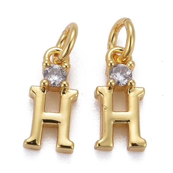 PandaHall Brass Micro Pave Clear Cubic Zirconia Pendants, with Jump Rings, Real 18K Gold Plated, Long-Lasting Plated, Letter, Letter.H...
PandaHall Brass Micro Pave Clear Cubic Zirconia Pendants, with Jump Rings, Real 18K Gold Plated, Long-Lasting Plated, Letter, Letter.H...