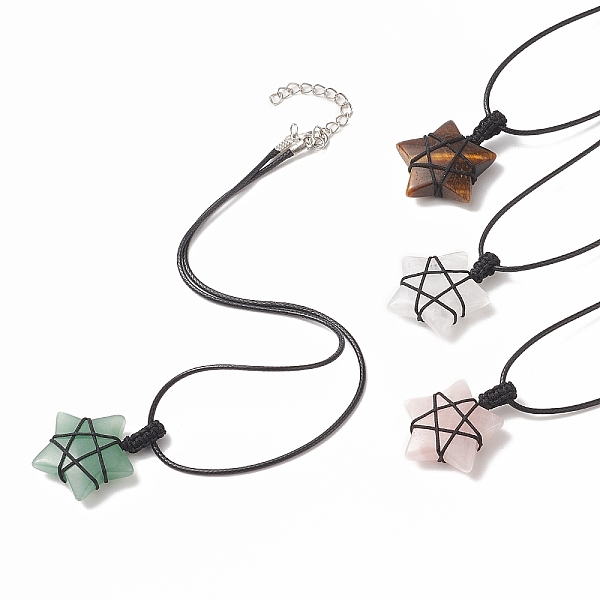 PandaHall Macrame Pouch Braided Natual Mixed Gemstone Star Pendant Necklace for Women, 17.91 inch(45.5cm) Mixed Stone Star
PandaHall Macrame Pouch Braided Natual Mixed Gemstone Star Pendant Necklace for Women, 17.91 inch(45.5cm) Mixed Stone Star