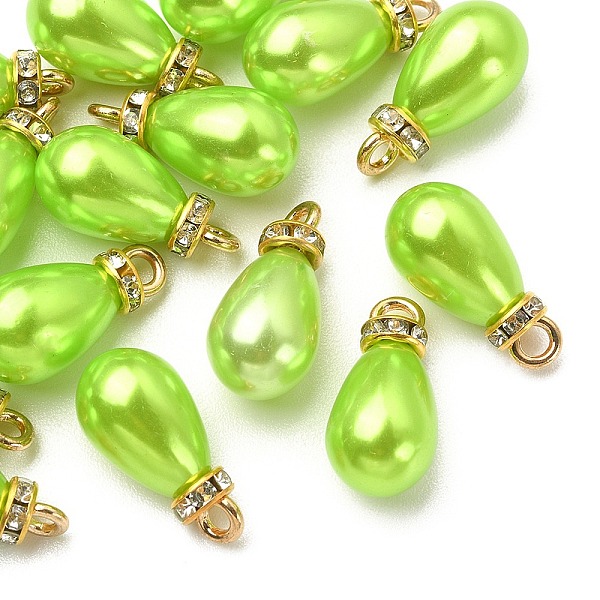 PandaHall ABS Plastic Pendants, with Golden Tone Iron Findings and Rhinestone, Dyed, Teardrop Charm, Light Green, 19.5x9.5mm, Hole: 2.5mm...
PandaHall ABS Plastic Pendants, with Golden Tone Iron Findings and Rhinestone, Dyed, Teardrop Charm, Light Green, 19.5x9.5mm, Hole: 2.5mm...