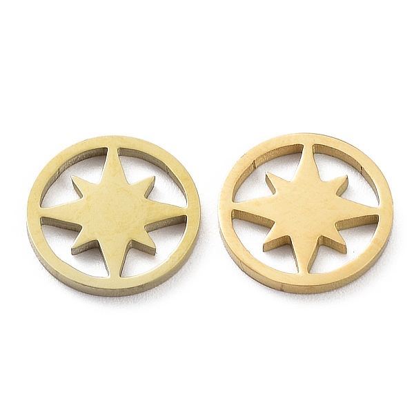 PandaHall Ion Plating(IP) 316L Surgical Stainless Steel Charms, Laser Cut, Flat Round with Star, Real 18K Gold Plated, 10x1mm, Hole: 4x2mm...
PandaHall Ion Plating(IP) 316L Surgical Stainless Steel Charms, Laser Cut, Flat Round with Star, Real 18K Gold Plated, 10x1mm, Hole: 4x2mm...