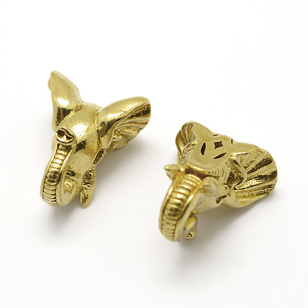 PandaHall Brass Beads, Nickel Free, Elephant, Raw(Unplated), 16.5x14x12mm, Hole: 2mm Brass Elephant
PandaHall Brass Beads, Nickel Free, Elephant, Raw(Unplated), 16.5x14x12mm, Hole: 2mm Brass Elephant