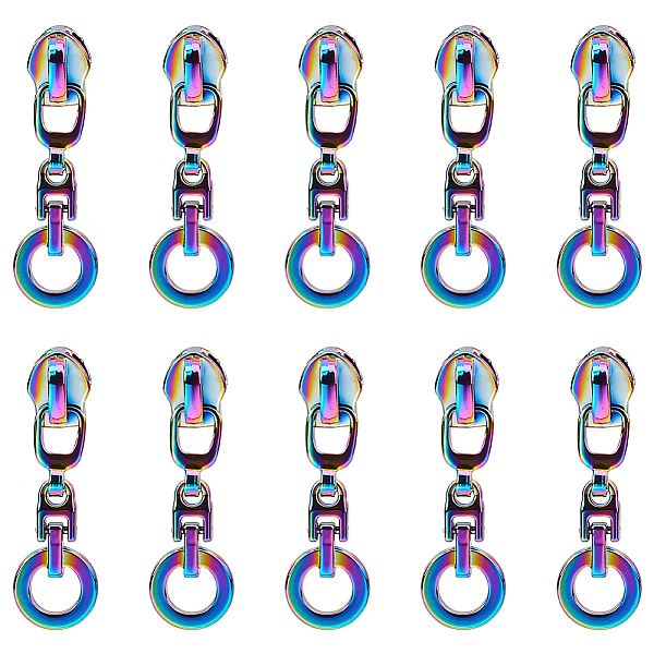 PandaHall Gorgecraft 14Pcs Ring #5 Zinc Alloy Replacement Zipper Sliders, for Luggage Suitcase Backpack Jacket Bags Coat, Rainbow Color...
PandaHall Gorgecraft 14Pcs Ring #5 Zinc Alloy Replacement Zipper Sliders, for Luggage Suitcase Backpack Jacket Bags Coat, Rainbow Color...
