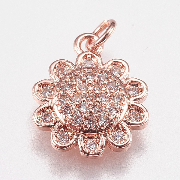 PandaHall Brass Micro Pave Cubic Zirconia Charms, Flower, Rose Gold, 14x11.5x3mm, Hole: 2mm Brass+Cubic Zirconia Flower Clear
PandaHall Brass Micro Pave Cubic Zirconia Charms, Flower, Rose Gold, 14x11.5x3mm, Hole: 2mm Brass+Cubic Zirconia Flower Clear