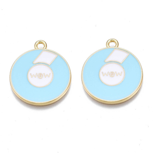 PandaHall Alloy Enamel Pendants, Cadmium Free & Nickel Free & Lead Free, Light Gold, Flat Round with Word WOW, Sky Blue, 23x20x1.5mm, Hole...
PandaHall Alloy Enamel Pendants, Cadmium Free & Nickel Free & Lead Free, Light Gold, Flat Round with Word WOW, Sky Blue, 23x20x1.5mm, Hole...