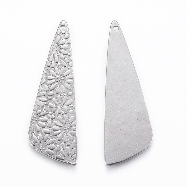 PandaHall 304 Stainless Steel Pendants, Trilateral with Flower, Stainless Steel Color, 39.5x12.5x1mm, Hole: 1.2mm 304 Stainless Steel...
PandaHall 304 Stainless Steel Pendants, Trilateral with Flower, Stainless Steel Color, 39.5x12.5x1mm, Hole: 1.2mm 304 Stainless Steel...