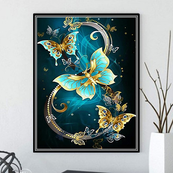 PandaHall DIY Butterfly Theme Diamond Painting Kits, Including Canvas, Resin Rhinestones, Diamond Sticky Pen, Tray Plate and Glue Clay..., Gold
PandaHall DIY Butterfly Theme Diamond Painting Kits, Including Canvas, Resin Rhinestones, Diamond Sticky Pen, Tray Plate and Glue Clay..., Gold