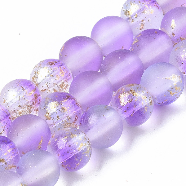 PandaHall Frosted Spray Painted Glass Beads Strands, with Golden Foil, Round, Orchid, 6~7mm, Hole: 1.2~1.5mm, about 65~67pcs/Strand, 14.76..., Purple
PandaHall Frosted Spray Painted Glass Beads Strands, with Golden Foil, Round, Orchid, 6~7mm, Hole: 1.2~1.5mm, about 65~67pcs/Strand, 14.76..., Purple