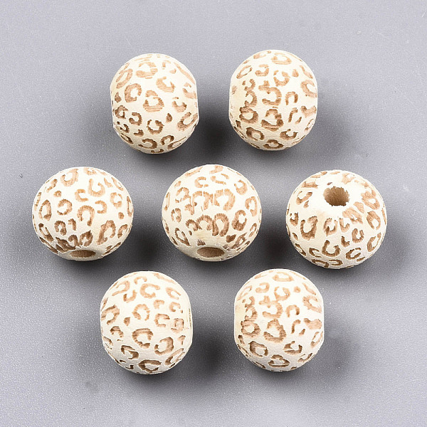 PandaHall Painted Natural Wood Beads, Laser Engraved Pattern, Round with Leopard Print, Light Yellow, 10x8.5mm, Hole: 2.5mm Schima Wood...
PandaHall Painted Natural Wood Beads, Laser Engraved Pattern, Round with Leopard Print, Light Yellow, 10x8.5mm, Hole: 2.5mm Schima Wood...