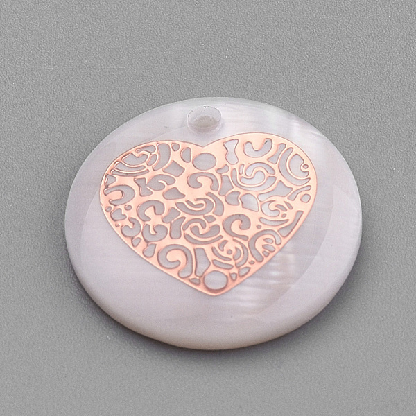 PandaHall Freshwater Shell Pendants, with Iron Findings, Flat Round with Heart, Rose Gold, Seashell Color, 16x3mm, Hole: 1mm Freshwater...
PandaHall Freshwater Shell Pendants, with Iron Findings, Flat Round with Heart, Rose Gold, Seashell Color, 16x3mm, Hole: 1mm Freshwater...