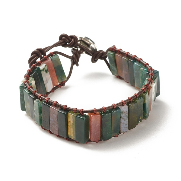 PandaHall Natural Indian Agate Rectangle Beaded Bracelet, Braided Gemstone Jewelry for Women, 8-7/8 inch(22.5cm) Indian Agate
PandaHall Natural Indian Agate Rectangle Beaded Bracelet, Braided Gemstone Jewelry for Women, 8-7/8 inch(22.5cm) Indian Agate