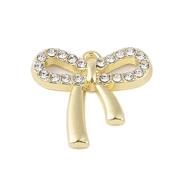 PandaHall Rack Plating Alloy with Rhinestone Pendants, Bowknot, Golden, 16x17x3mm, Hole: 1mm Alloy+Rhinestone Bowknot Clear
PandaHall Rack Plating Alloy with Rhinestone Pendants, Bowknot, Golden, 16x17x3mm, Hole: 1mm Alloy+Rhinestone Bowknot Clear