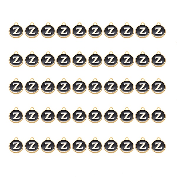 PandaHall Golden Plated Alloy Charms, with Enamel, Enamelled Sequins, Flat Round, Black, Letter.Z, 14x12x2mm, Hole: 1.5mm, 50pcs/Box...
PandaHall Golden Plated Alloy Charms, with Enamel, Enamelled Sequins, Flat Round, Black, Letter.Z, 14x12x2mm, Hole: 1.5mm, 50pcs/Box...