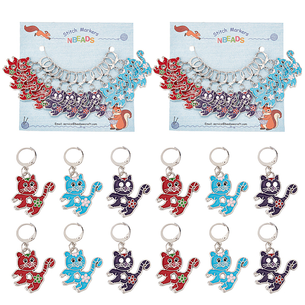 PandaHall 24 Pcs Cat Stitch Markers, 3 Colors Alloy Enamel Crochet Stitch Marker Charms Locking Stitch Marker with 304 Stainless Steel..., Multicolor
PandaHall 24 Pcs Cat Stitch Markers, 3 Colors Alloy Enamel Crochet Stitch Marker Charms Locking Stitch Marker with 304 Stainless Steel..., Multicolor