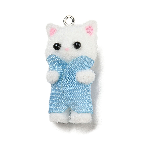 PandaHall Flocking Opaque Resin Pendants, Cat in Sky Blue Clothes Charms with Platinum Tone Iron Loops, WhiteSmoke, 35x16.5x16mm, Hole: 2mm..., White
PandaHall Flocking Opaque Resin Pendants, Cat in Sky Blue Clothes Charms with Platinum Tone Iron Loops, WhiteSmoke, 35x16.5x16mm, Hole: 2mm..., White