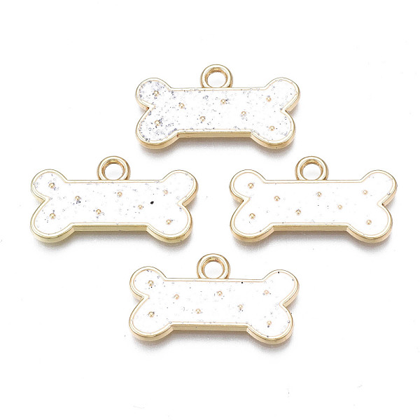 PandaHall Rack Plating Alloy Enamel Pendants, Light Gold, with Glitter Powder, Cadmium Free & Nickel Free & Lead Free, Bone, White...
PandaHall Rack Plating Alloy Enamel Pendants, Light Gold, with Glitter Powder, Cadmium Free & Nickel Free & Lead Free, Bone, White...