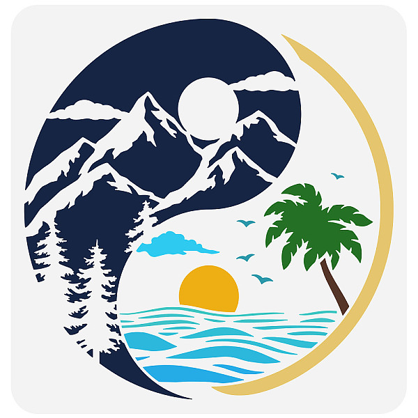 PandaHall FINGERINSPIRE Yin Yang Sun & Moon Nature Stencil 11.8x11.8inch Reusable Sunrise and Sunset Drawing Stencil Mountains Sea Painting...
PandaHall FINGERINSPIRE Yin Yang Sun & Moon Nature Stencil 11.8x11.8inch Reusable Sunrise and Sunset Drawing Stencil Mountains Sea Painting...