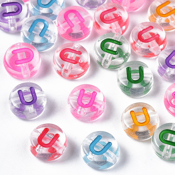 PandaHall Transparent Clear Acrylic Beads, Horizontal Hole, Flat Round with Mixed Color Letter, Letter.U, 7x3.5mm, Hole: 1.2mm, about...
PandaHall Transparent Clear Acrylic Beads, Horizontal Hole, Flat Round with Mixed Color Letter, Letter.U, 7x3.5mm, Hole: 1.2mm, about...