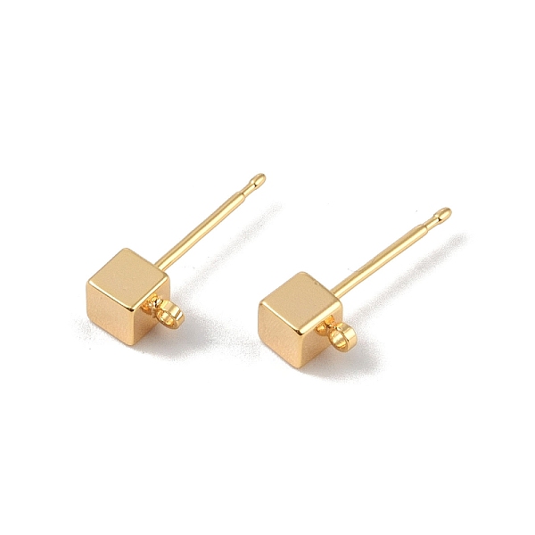 PandaHall Brass Stud Earring Findings, with Loop, Cube, Real 18K Gold Plated, 16x4mm, Hole: 1.2mm, Pin: 0.8x11mm Brass Cube
PandaHall Brass Stud Earring Findings, with Loop, Cube, Real 18K Gold Plated, 16x4mm, Hole: 1.2mm, Pin: 0.8x11mm Brass Cube