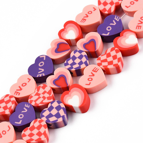 PandaHall Handmade Polymer Clay Beads Strands, Heart with Tartan & Word Love Pattern, Light Salmon, 9~10x9.5~10.5x4~4.5mm, Hole: 1.6mm...
PandaHall Handmade Polymer Clay Beads Strands, Heart with Tartan & Word Love Pattern, Light Salmon, 9~10x9.5~10.5x4~4.5mm, Hole: 1.6mm...